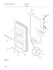 03 - Door parts for Frigidaire Freezer FFU2124DW6 from AppliancePartsPros.com