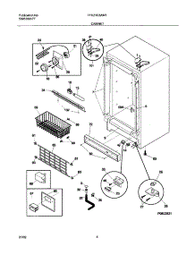 05 - Cabinet parts for Frigidaire Freezer FFU21C5AW1 from AppliancePartsPros.com