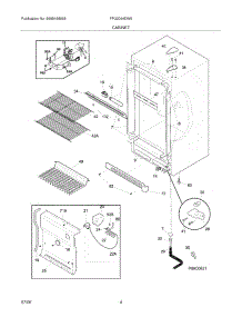 05 - Cabinet parts for Frigidaire Freezer FFU2064DW6 from AppliancePartsPros.com