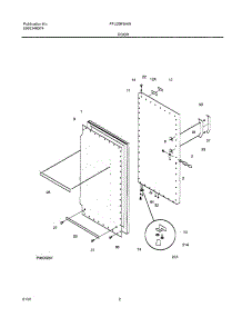 03 - Door parts for Frigidaire Freezer FFU20F9HW2 from AppliancePartsPros.com