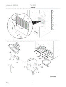 07 - System parts for Frigidaire Freezer FFU21F5HWM from AppliancePartsPros.com