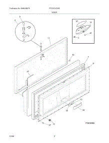 03 - Door parts for Frigidaire Freezer FFC20C4CW3 from AppliancePartsPros.com