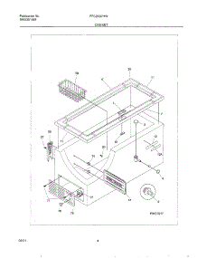 05 - Cabinet parts for Frigidaire Freezer FFC20D7HW4 from AppliancePartsPros.com