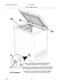 03 - Replacement Parts parts for Frigidaire Freezer FFFC07M2KW from AppliancePartsPros.com