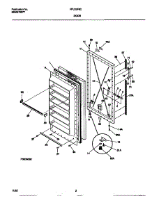 02 - Door parts for Frigidaire Freezer FFU20F9CW1 from AppliancePartsPros.com