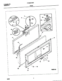 02 - Door parts for Frigidaire Freezer FFC20D7GW0 from AppliancePartsPros.com
