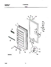 02 - Door parts for Frigidaire Freezer FFU09M5GW0 from AppliancePartsPros.com