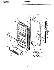 02 - Door parts for Frigidaire Freezer FFU12D9GW0 from AppliancePartsPros.com