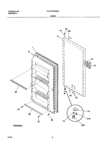 03 - Door parts for Frigidaire Freezer FFU11FC2CW0 from AppliancePartsPros.com