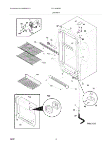 05 - Cabinet parts for Frigidaire Freezer FFU1464FW2 from AppliancePartsPros.com