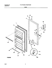 03 - Door parts for Frigidaire Freezer FFU17FG4AW2 from AppliancePartsPros.com