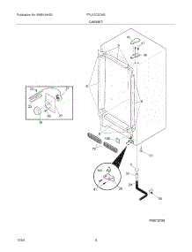 05 - Cabinet parts for Frigidaire Freezer FFU12C2CW3 from AppliancePartsPros.com
