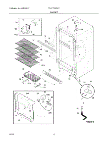 05 - Cabinet parts for Frigidaire Freezer FFU17FC5CW7 from AppliancePartsPros.com