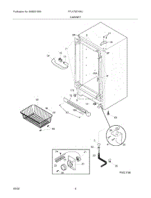 05 - Cabinet parts for Frigidaire Freezer FFU17M7HWJ from AppliancePartsPros.com