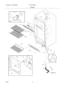05 - Cabinet parts for Frigidaire Freezer FFU20FK0DW0 from AppliancePartsPros.com