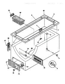 03 - Cabinet / Control / Shelves parts for Frigidaire Freezer FFC20M7CW2 from AppliancePartsPros.com