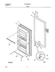 03 - Door parts for Frigidaire Freezer FFU14F3AW1 from AppliancePartsPros.com