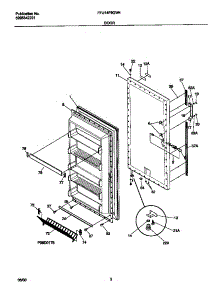 02 - Door parts for Frigidaire Freezer FFU14F9GW4 from AppliancePartsPros.com