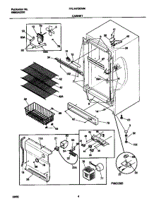03 - Cabinet parts for Frigidaire Freezer FFU14F9GW4 from AppliancePartsPros.com
