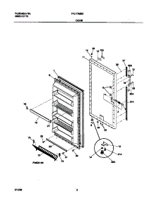 02 - Door parts for Frigidaire Freezer FFU17M8GW0 from AppliancePartsPros.com