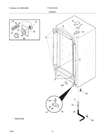05 - Cabinet parts for Frigidaire Freezer FFU09C2CW3 from AppliancePartsPros.com