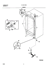 05 - Cabinet parts for Frigidaire Freezer FFU12K1CW0 from AppliancePartsPros.com