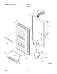 03 - Door parts for Frigidaire Freezer FFU14F7HWC from AppliancePartsPros.com