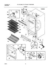 05 - Cabinet parts for Frigidaire Freezer FFU17FG4AW1 from AppliancePartsPros.com