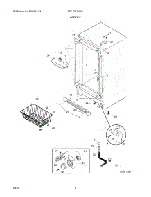 05 - Cabinet parts for Frigidaire Freezer FFU17M7HWA from AppliancePartsPros.com
