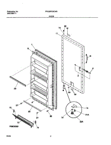 03 - Door parts for Frigidaire Freezer FFU20FC6CW0 from AppliancePartsPros.com
