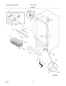 05 - Cabinet parts for Frigidaire Freezer FFU21C4CW2 from AppliancePartsPros.com