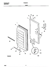 Door parts for Frigidaire Freezer FFU21D7HW2 from AppliancePartsPros.com