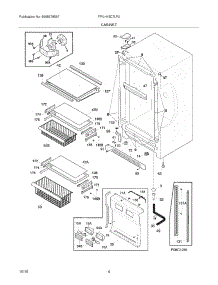 05 - Cabinet parts for Frigidaire Freezer FPUH19D7LF0 from AppliancePartsPros.com