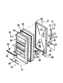 02 - Door parts for Frigidaire Freezer FFU17M6AW4 from AppliancePartsPros.com