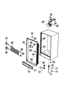 03 - Cabinet parts for Frigidaire Freezer FFU17M6AW4 from AppliancePartsPros.com