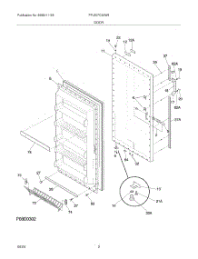 03 - Door parts for Frigidaire Freezer FFU20FC6AW5 from AppliancePartsPros.com