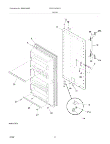 03 - Door parts for Frigidaire Freezer FFU2124DW12 from AppliancePartsPros.com
