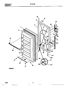 02 - Door parts for Frigidaire Freezer FFU21D9CW0 from AppliancePartsPros.com