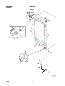 05 - Cabinet parts for Frigidaire Freezer FFU12C2CW1 from AppliancePartsPros.com