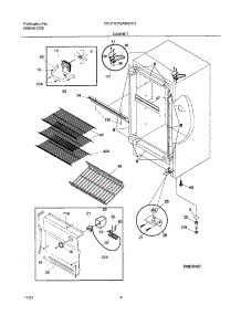 05 - Cabinet parts for Frigidaire Freezer FFU11FK2AW1 from AppliancePartsPros.com