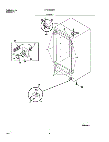 05 - Cabinet parts for Frigidaire Freezer FFU12K0CW0 from AppliancePartsPros.com