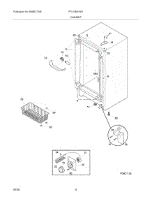 05 - Cabinet parts for Frigidaire Freezer FFU13M3HW1 from AppliancePartsPros.com