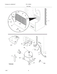 07 - System parts for Frigidaire Freezer FFU1152DW4 from AppliancePartsPros.com