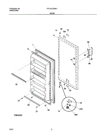 03 - Door parts for Frigidaire Freezer FFU14C3AW1 from AppliancePartsPros.com