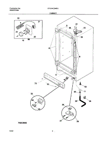 05 - Cabinet parts for Frigidaire Freezer FFU14C3AW1 from AppliancePartsPros.com