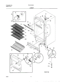 05 - Cabinet parts for Frigidaire Freezer FFU14F3AW0 from AppliancePartsPros.com