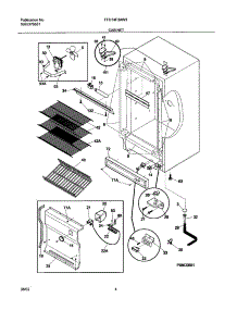 05 - Cabinet parts for Frigidaire Freezer FFU14F3AW3 from AppliancePartsPros.com