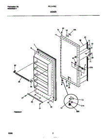 02 - Door parts for Frigidaire Freezer FFU14F9CW2 from AppliancePartsPros.com
