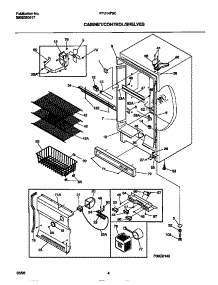 03 - Cabinet / Control / Shelves parts for Frigidaire Freezer FFU14F9CW2 from AppliancePartsPros.com