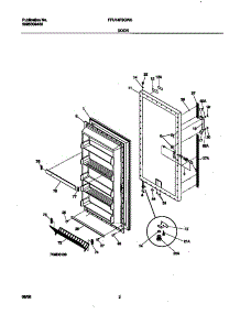 02 - Door parts for Frigidaire Freezer FFU14F9GW0 from AppliancePartsPros.com